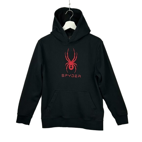Spyder Hoodie Youth 14-16  XL Textured Logo Pullover Kangaroo Pouch Pocket *Flaw - Picture 1 of 12